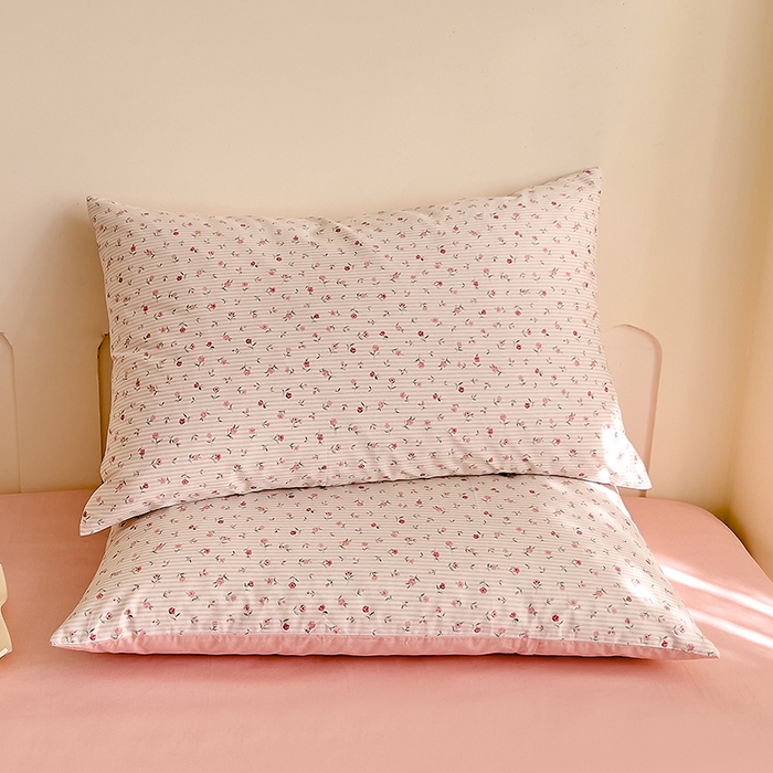 91家纺网 家纺一手货源 找家纺 DoDo 兜兜 【 可定制尺寸】2025新款全棉40支13372印花单床笠 红粉