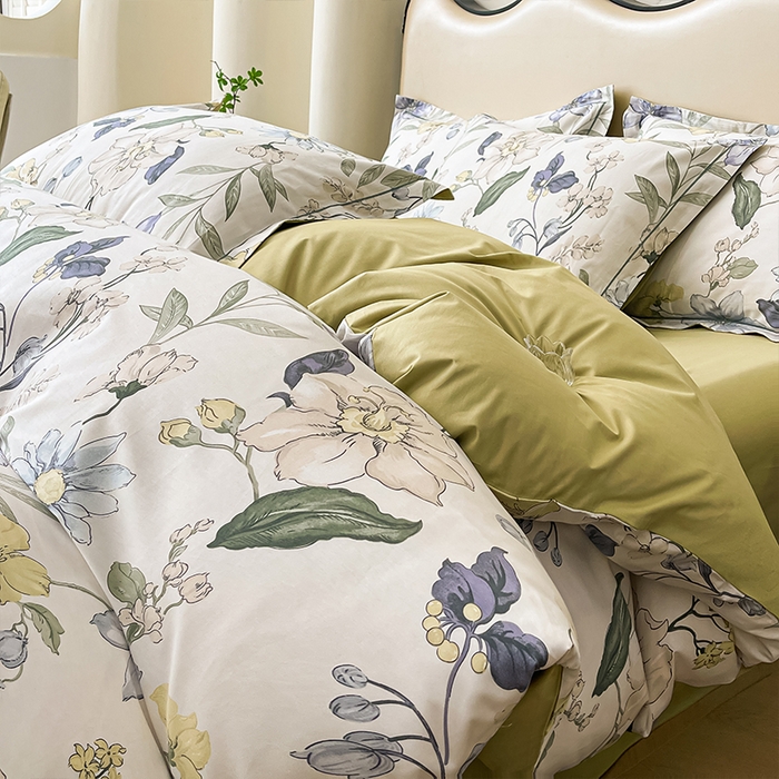 91家纺网 家纺一手货源 找家纺 帛美 2025新款13376全棉纯棉印花四件套-提供买家秀 月瑶