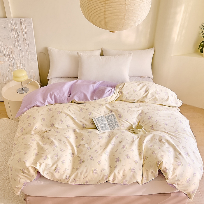 91家纺网 家纺一手货源 找家纺 DoDo 兜兜 【 可定制尺寸】2025新款全棉40支13372印花单被套 浅薇