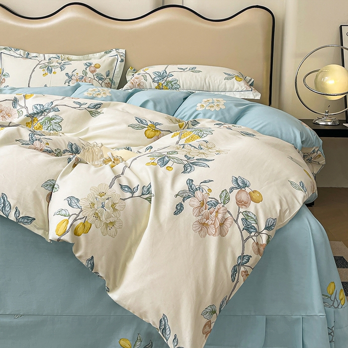 91家纺网 家纺一手货源 找家纺 帛美 2025新款13376全棉纯棉印花四件套-提供买家秀 悠若花园