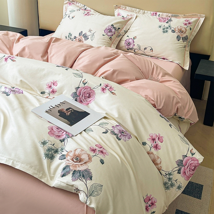 91家纺网 家纺一手货源 找家纺 帛美 2025新款13376全棉纯棉印花四件套-提供买家秀 凝香