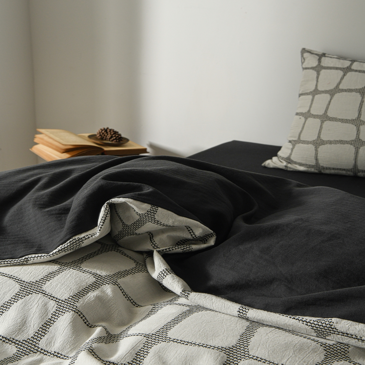 91家纺网 家纺一手货源 找家纺 （总）简家居 2025新款60支色织空气棉四件套-岛屿