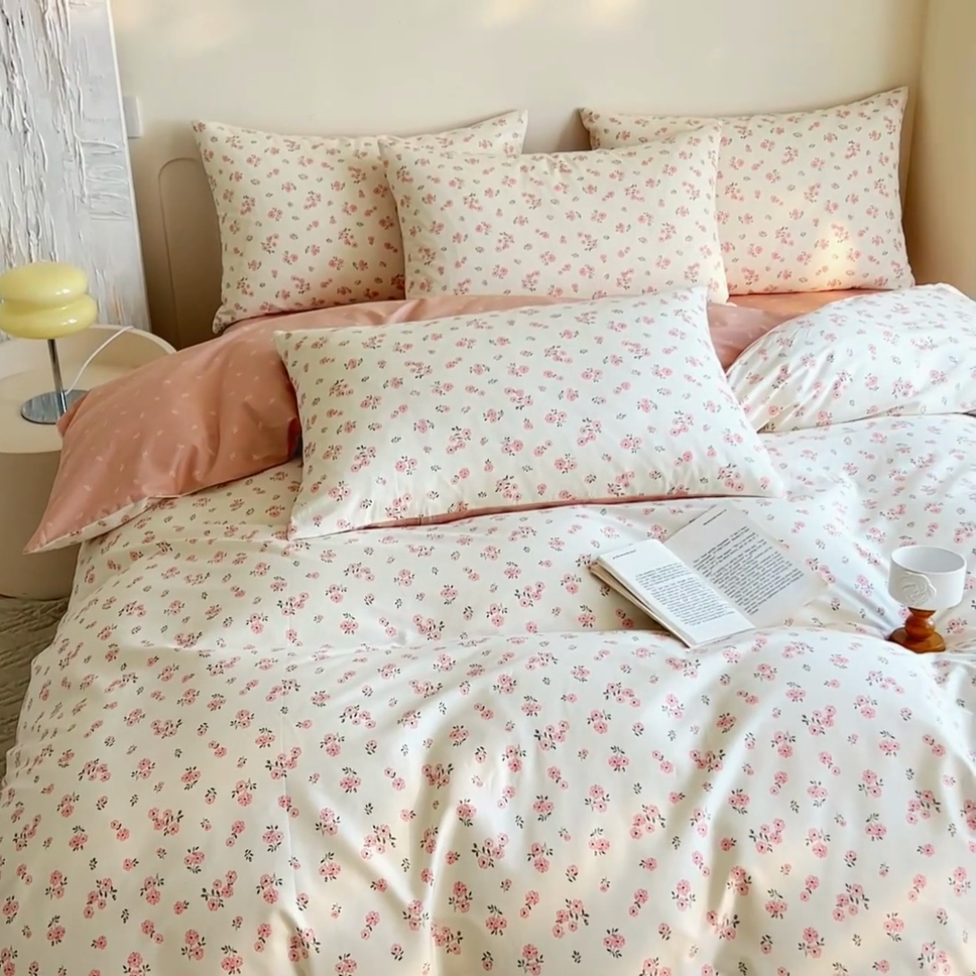 91家纺网 家纺一手货源 找家纺 DoDo 兜兜 【 可定制尺寸】2025新款全棉40支13372印花四件套 蕾拉