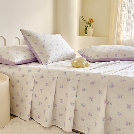 DoDo 兜兜 【 可定制尺寸】2025新款全棉40支13372印花单床单 紫夏
