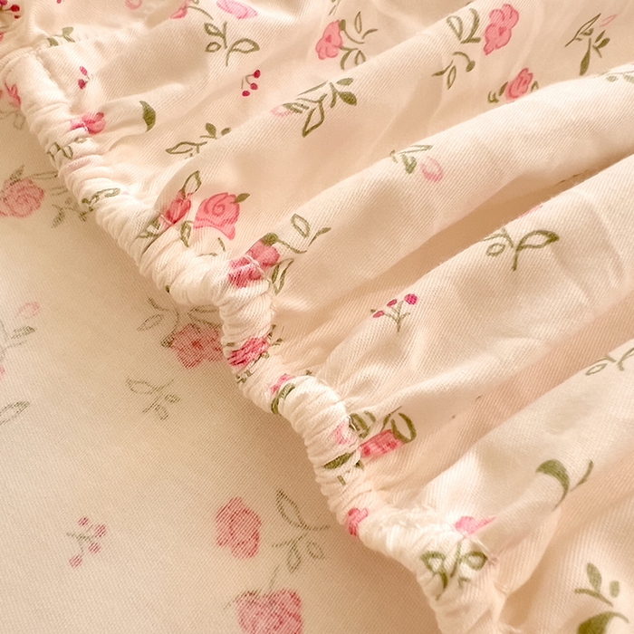 91家纺网 家纺一手货源 找家纺 DoDo 兜兜 【 可定制尺寸】2026新款全棉40支13372印花单床笠 粉色恋歌