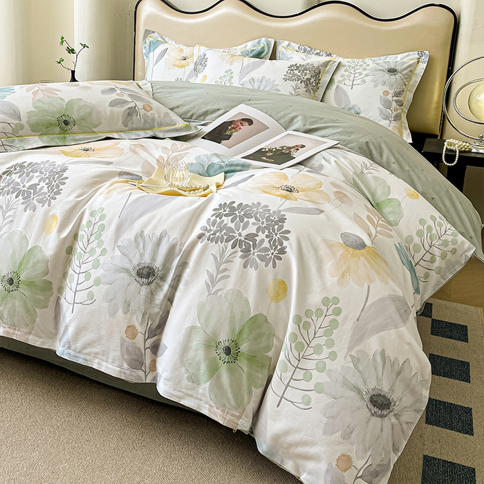 91家纺网 家纺一手货源 找家纺 帛美 2025新款13376全棉纯棉印花四件套-提供买家秀 春景