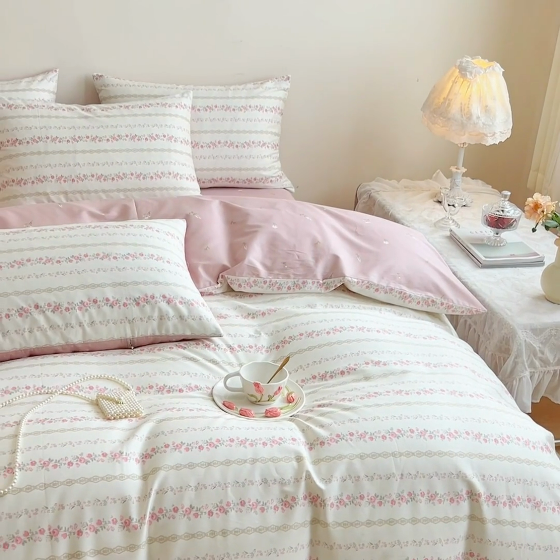 91家纺网 家纺一手货源 找家纺 DoDo 兜兜 【 可定制尺寸】2026新款全棉40支13372印花四件套 黛茜