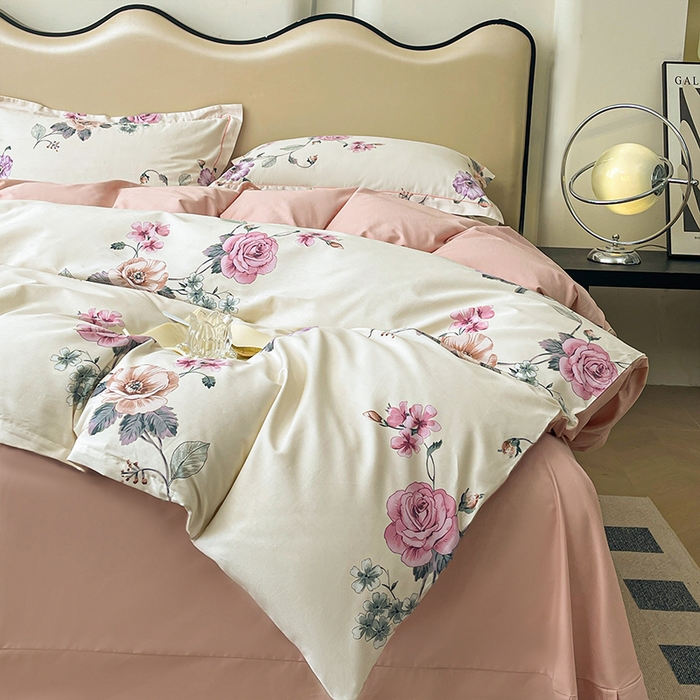 91家纺网 家纺一手货源 找家纺 帛美 2025新款13376全棉纯棉印花四件套-提供买家秀 凝香