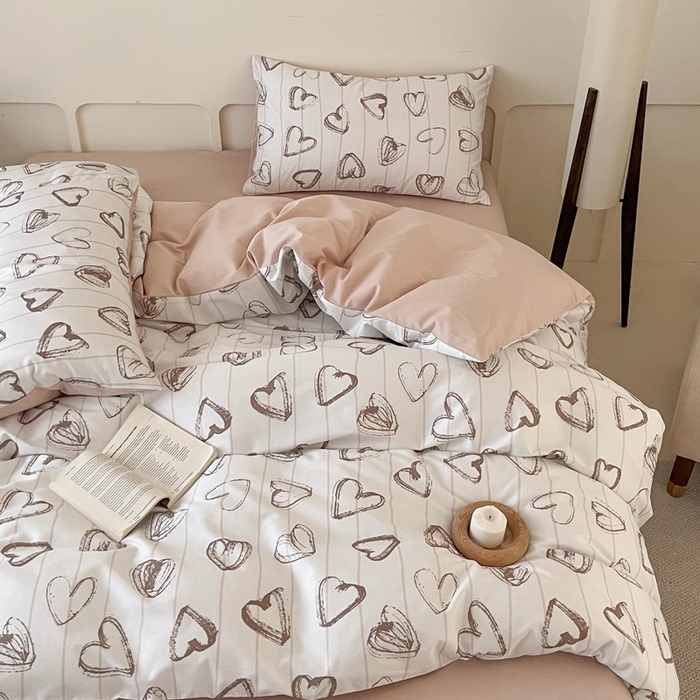 91家纺网 家纺一手货源 找家纺 涵宸家纺 2025新款全棉印花良品系列四件套 心怡