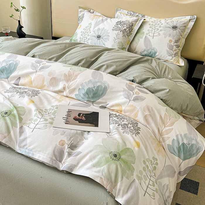 91家纺网 家纺一手货源 找家纺 帛美 2025新款13376全棉纯棉印花四件套-提供买家秀 春景