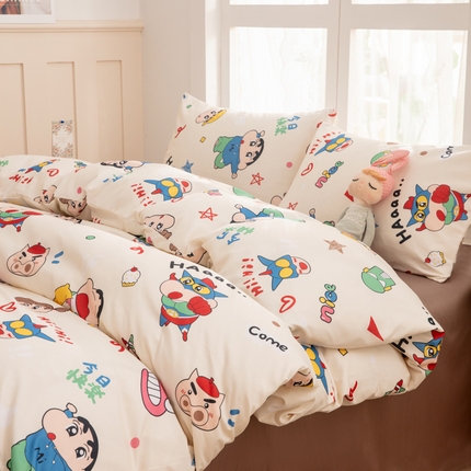 91家纺网 家纺一手货源 找家纺 （总）乐居坊 2025新款亲肤舒适A类水洗云朵棉四件套-场景一