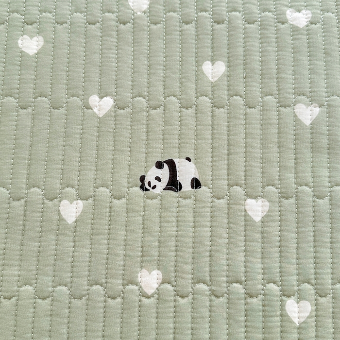 91家纺网 家纺一手货源 找家纺 岚吉 2025新款40支133*72全棉斜纹夹棉绗缝小花边床盖 盼盼