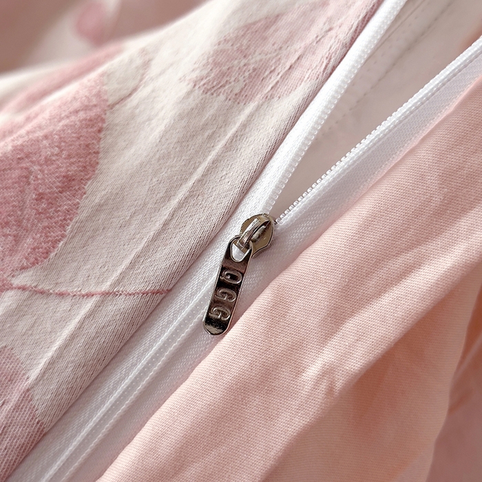 91家纺网 家纺一手货源 找家纺 琪格格2025款纯棉三层纱提花四件套（提供大量买家秀） 三层纱 枫韵-柔玉