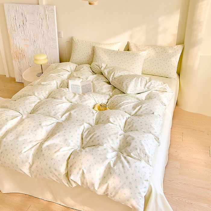 91家纺网 家纺一手货源 找家纺 DoDo 兜兜 【 可定制尺寸】2025新款全棉40支13372印花四件套 春风