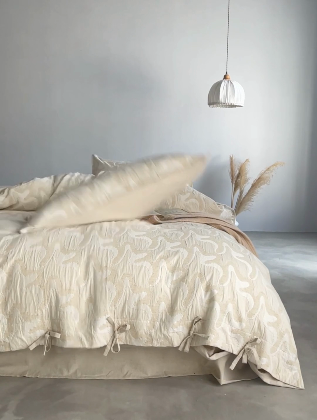 91家纺网 家纺一手货源 找家纺 简家居2025新款20%亚麻80%棉混纺四件套-青枫 青枫徕卡