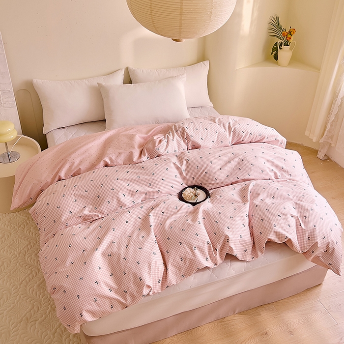 91家纺网 家纺一手货源 找家纺 DoDo 兜兜 【 可定制尺寸】2026新款全棉40支13372印花单被套 粉蝶