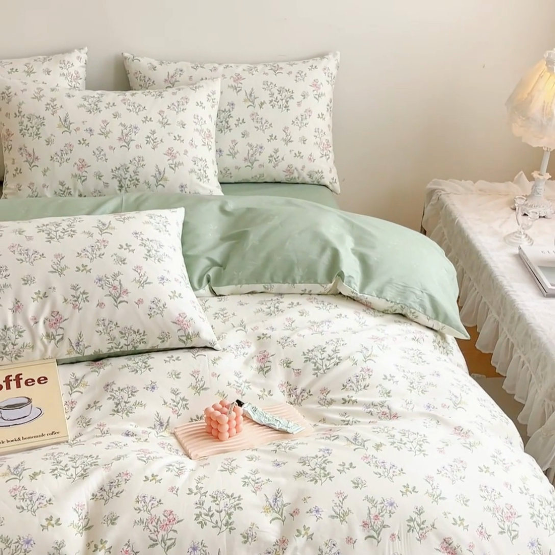 91家纺网 家纺一手货源 找家纺 DoDo 兜兜 【 可定制尺寸】2025新款全棉40支13372印花四件套 等风来