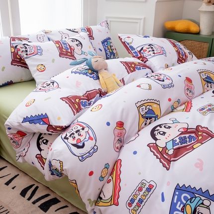 乐居坊 2025新款亲肤舒适A类水洗云朵棉四件套-场景二 糖果派对