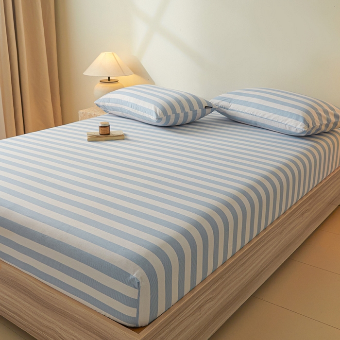 91家纺网 家纺一手货源 找家纺 涵宸家纺 2025新款全棉印花良品系列床笠 床笠-多哈-兰