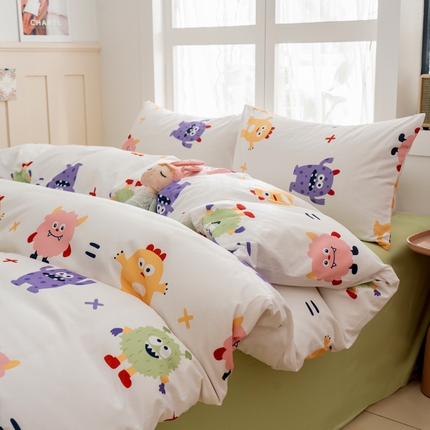 91家纺网 家纺一手货源 找家纺 （总）乐居坊 2025新款亲肤舒适A类水洗云朵棉四件套-场景一