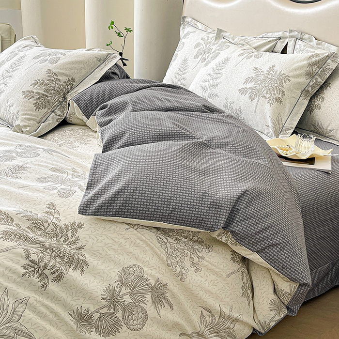 91家纺网 家纺一手货源 找家纺 帛美 2025新款13376全棉纯棉印花四件套-提供买家秀 林间