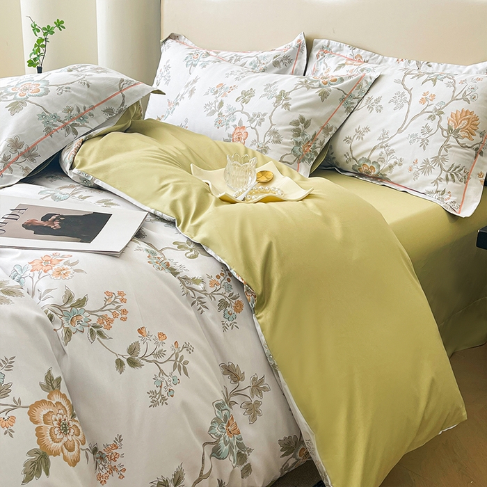 91家纺网 家纺一手货源 找家纺 帛美 2025新款13376全棉纯棉印花四件套-提供买家秀 软玉