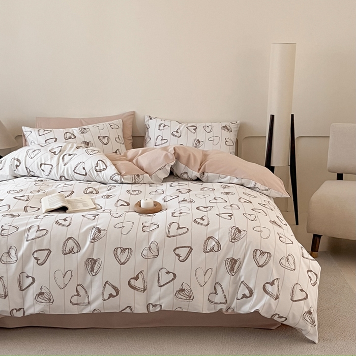 91家纺网 家纺一手货源 找家纺 涵宸家纺 2025新款全棉印花良品系列四件套 心怡