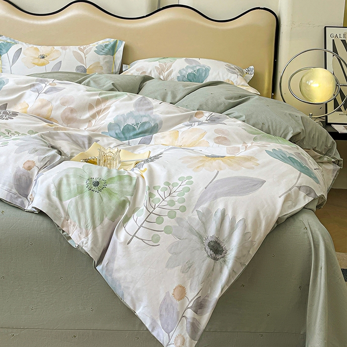 91家纺网 家纺一手货源 找家纺 帛美 2025新款13376全棉纯棉印花四件套-提供买家秀 春景