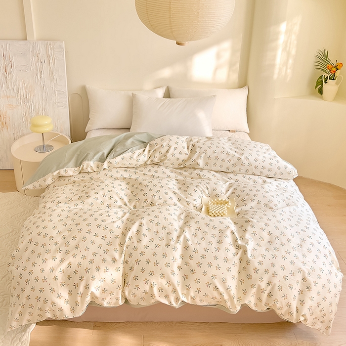 91家纺网 家纺一手货源 找家纺 DoDo 兜兜 【 可定制尺寸】2025新款全棉40支13372印花单被套 知柠