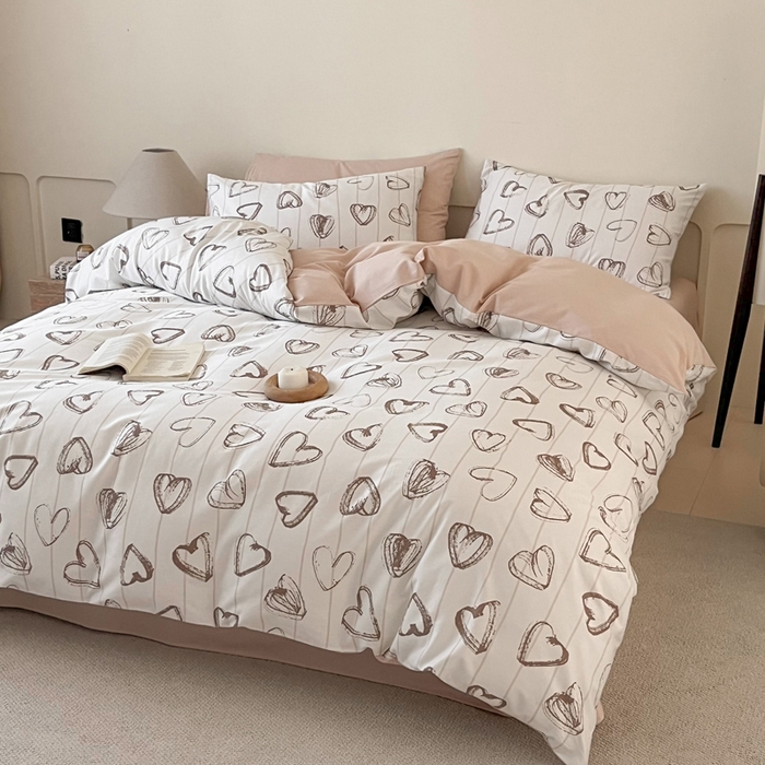 91家纺网 家纺一手货源 找家纺 涵宸家纺 2025新款全棉印花良品系列四件套 心怡