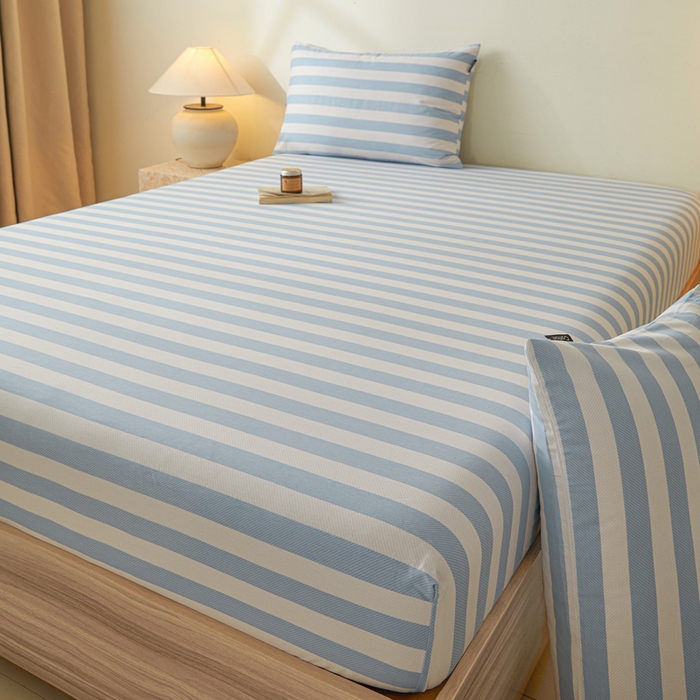 91家纺网 家纺一手货源 找家纺 涵宸家纺 2025新款全棉印花良品系列床笠 床笠-多哈-兰