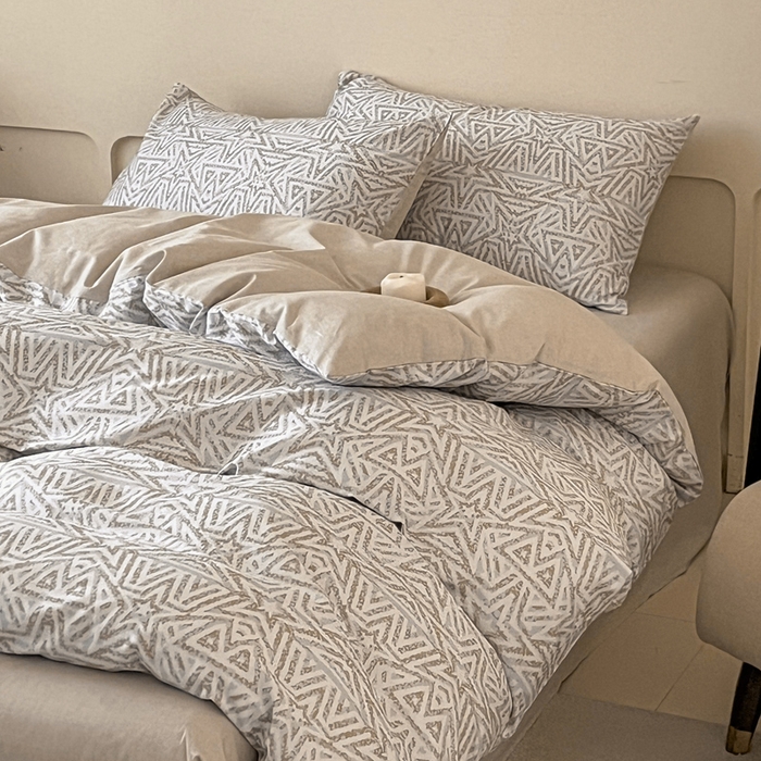 91家纺网 家纺一手货源 找家纺 涵宸家纺 2025新款全棉印花良品系列四件套 星季