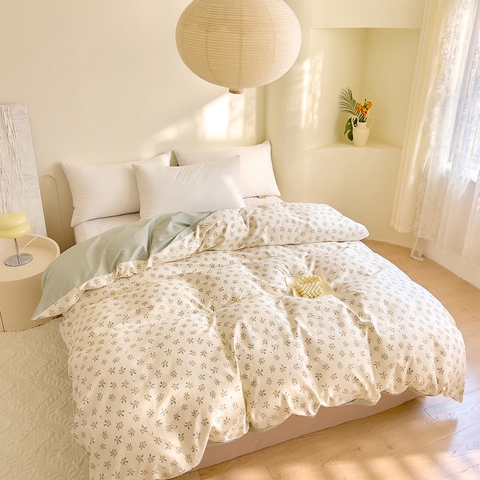 91家纺网 家纺一手货源 找家纺 DoDo 兜兜 【 可定制尺寸】2025新款全棉40支13372印花单被套 知柠