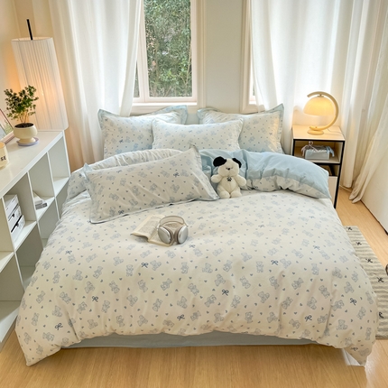 91家纺网 家纺一手货源 找家纺 （总）涵宸家纺 2025新款全棉印花四件套总花型