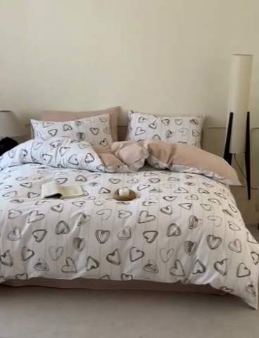 91家纺网 家纺一手货源 找家纺 涵宸家纺 2025新款全棉印花良品系列四件套 心怡