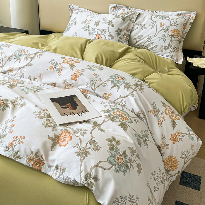 91家纺网 家纺一手货源 找家纺 帛美 2025新款13376全棉纯棉印花四件套-提供买家秀 软玉