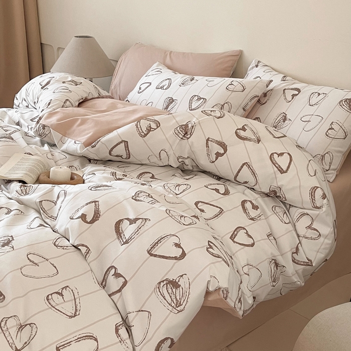 91家纺网 家纺一手货源 找家纺 涵宸家纺 2025新款全棉印花良品系列四件套 心怡