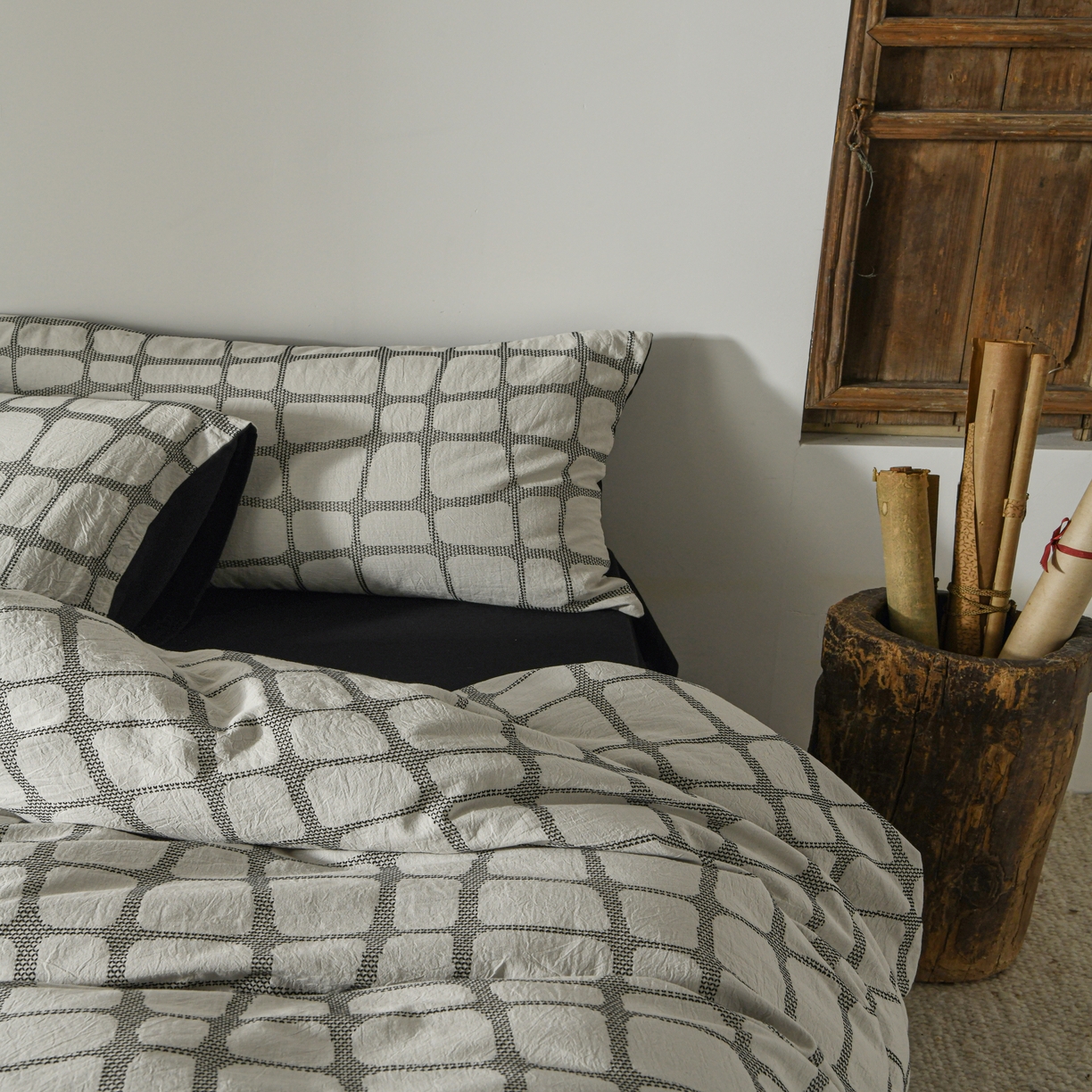 91家纺网 家纺一手货源 找家纺 （总）简家居 2025新款60支色织空气棉四件套-岛屿