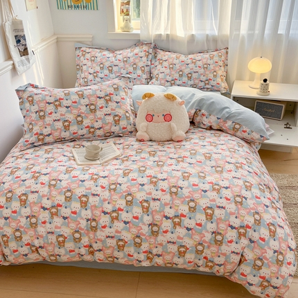 91家纺网 家纺一手货源 找家纺 （总）涵宸家纺 2025新款全棉印花四件套总花型