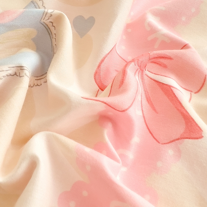 91家纺网 家纺一手货源 找家纺 DoDo 兜兜 【 可定制尺寸】2025新款全棉40支13372印花四件套 粉色佳人