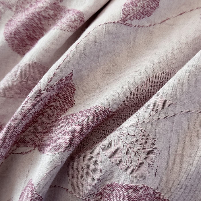 91家纺网 家纺一手货源 找家纺 琪格格2025款纯棉三层纱提花四件套（提供大量买家秀） 三层纱 枫韵-紫