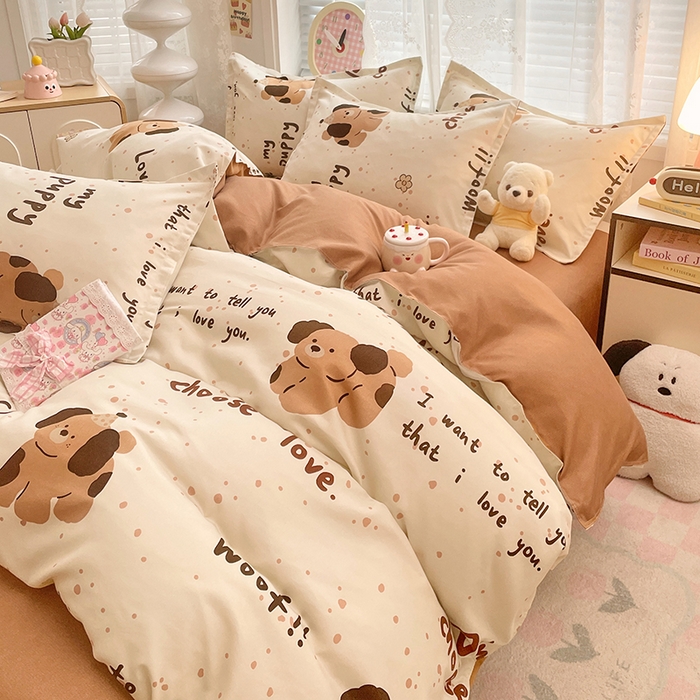 91家纺网 家纺一手货源 找家纺 世爵 2025新款磨毛印花单被套 家有萌宠