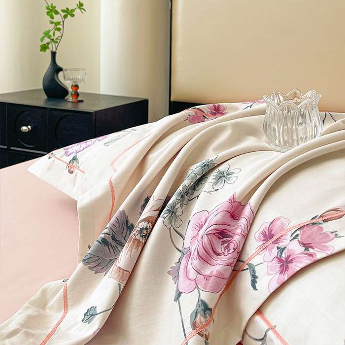 91家纺网 家纺一手货源 找家纺 帛美 2025新款13376全棉纯棉印花四件套-提供买家秀 凝香