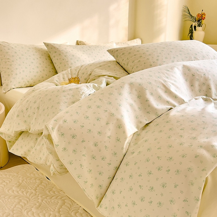 91家纺网 家纺一手货源 找家纺 DoDo 兜兜 【 可定制尺寸】2025新款全棉40支13372印花四件套 春风