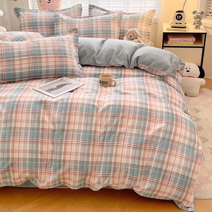 91家纺网 家纺一手货源 找家纺 世爵 2025新款磨毛印花单被套 彩绘格