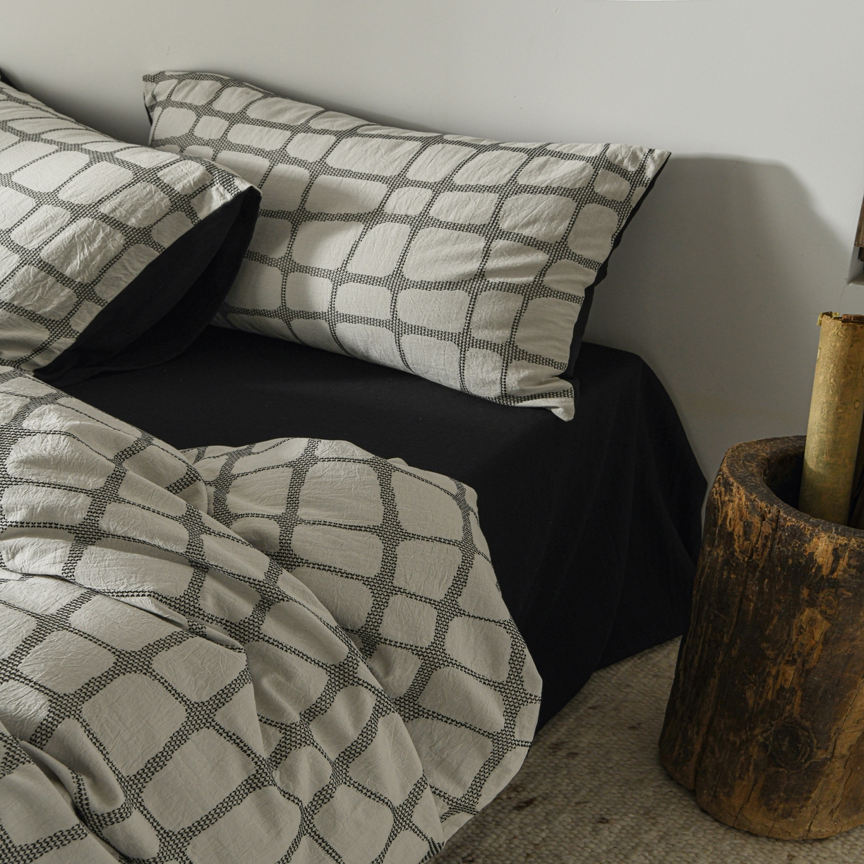 91家纺网 家纺一手货源 找家纺 （总）简家居 2025新款60支色织空气棉四件套-岛屿