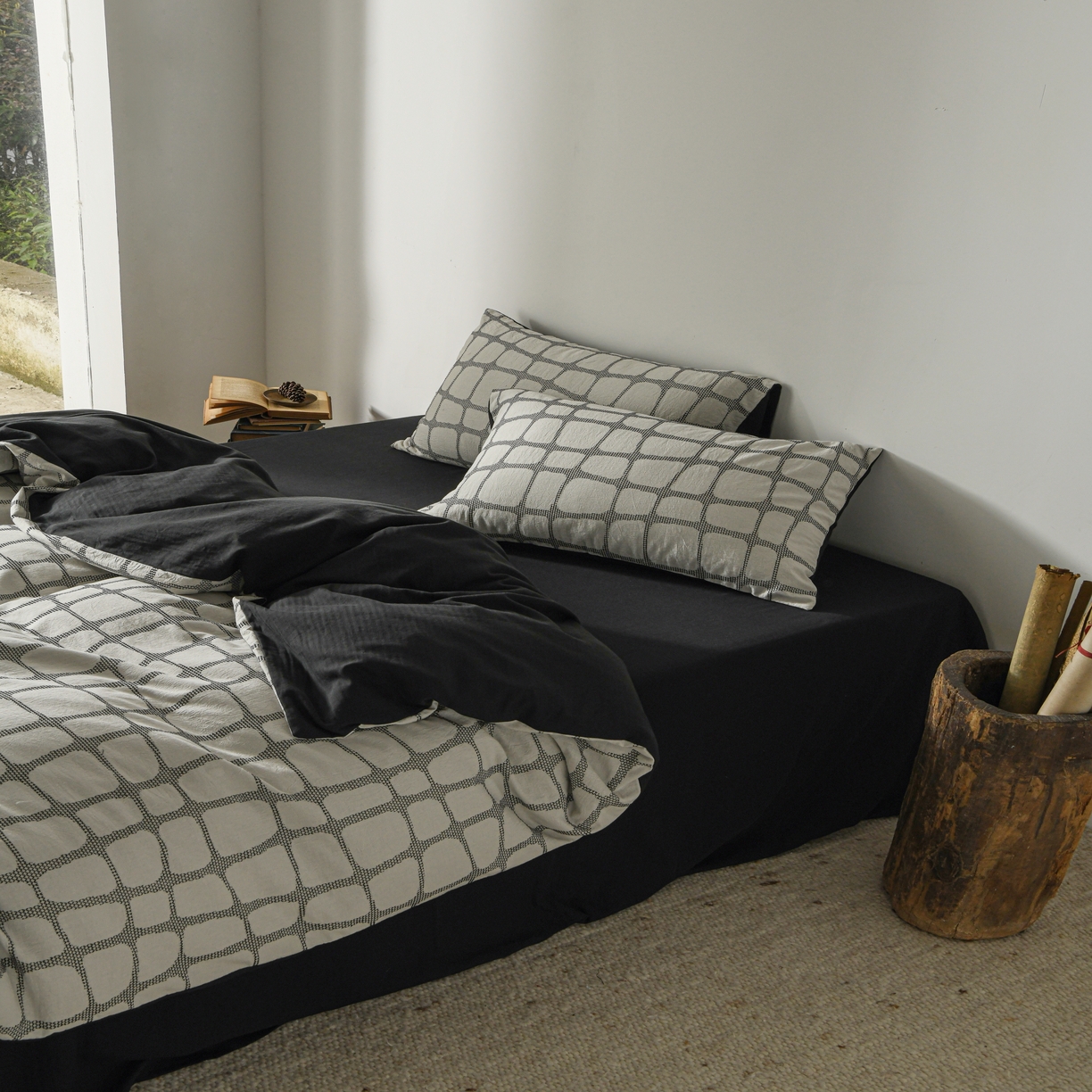 91家纺网 家纺一手货源 找家纺 （总）简家居 2025新款60支色织空气棉四件套-岛屿