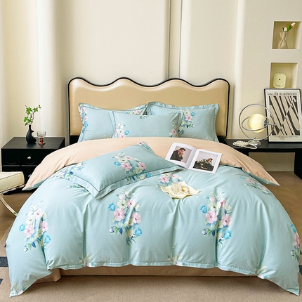 帛美 2025新款13376全棉纯棉印花四件套-提供买家秀 溪畔寻花