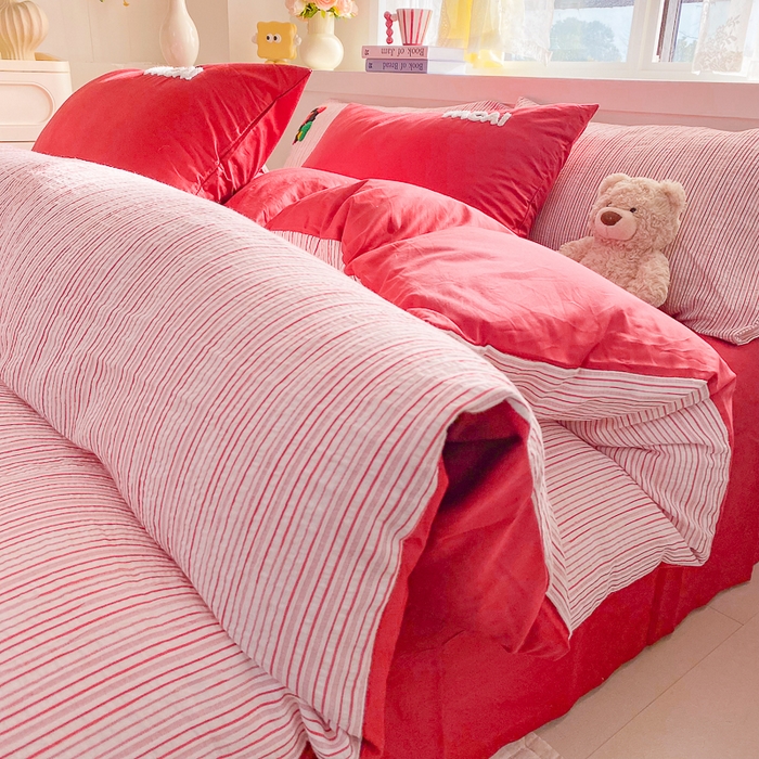 91家纺网 家纺一手货源 找家纺 （总）千朵 2025新款全棉提花毛巾绣贺岁款四件套-提花发财