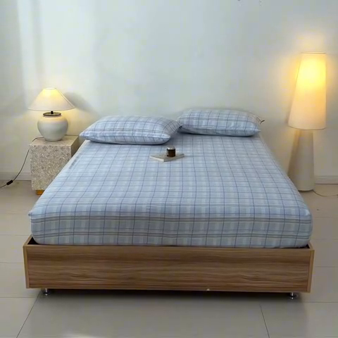 91家纺网 家纺一手货源 找家纺 涵宸家纺 2025新款全棉印花良品系列床笠 床笠-罗宾